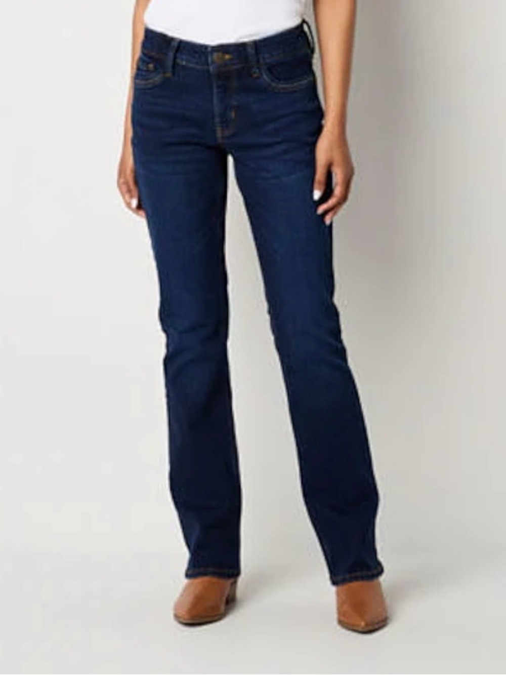 Liz Claiborne Women's Boot-Cut Jeans in Deep Indigo